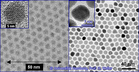 Nanopartikel - © Universität Hamburg, Prof. H. Weller Nanopartikel - © Universität Hamburg, Prof. H. Weller